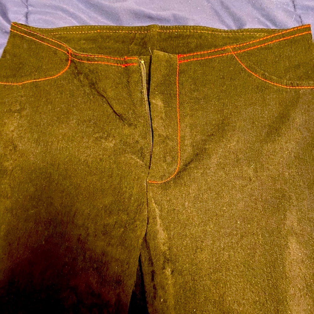 velvet pants with wide bottom
